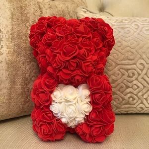 Rose Bear Gift for Her, Valentines Day, Birthday Gift, Mothers Day, Engagement